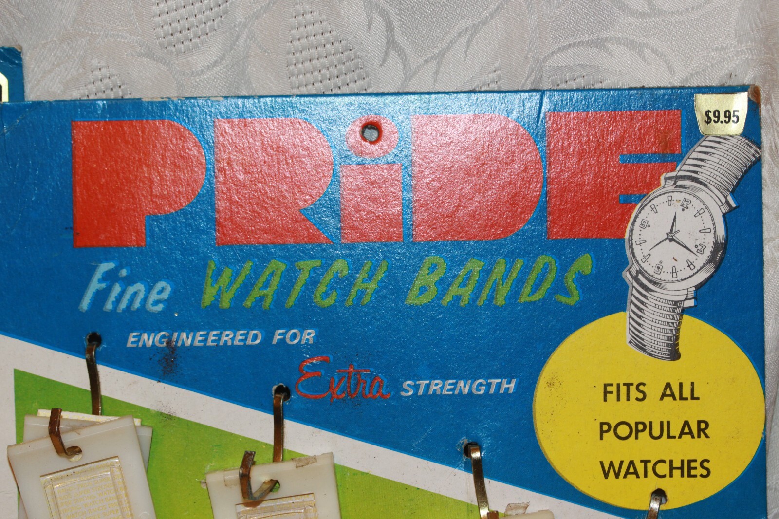 Vintage LOT of 2 Pride Watch Band Counter Display (9) Watch Bands