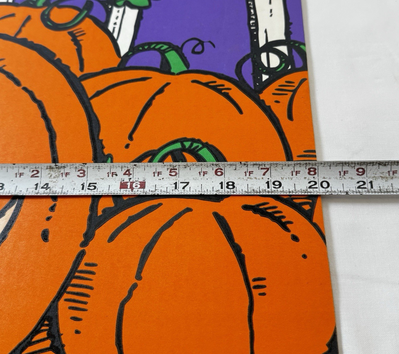 Vintage 1990s HAPPY HALLOWEEN Large Store Display Double Sided 26 x 20