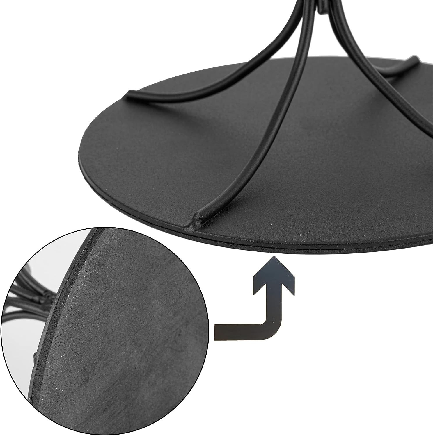 Hat Display Stand Set 2 Metal Black Sturdy Modern Wig Fedora Hat Organizer