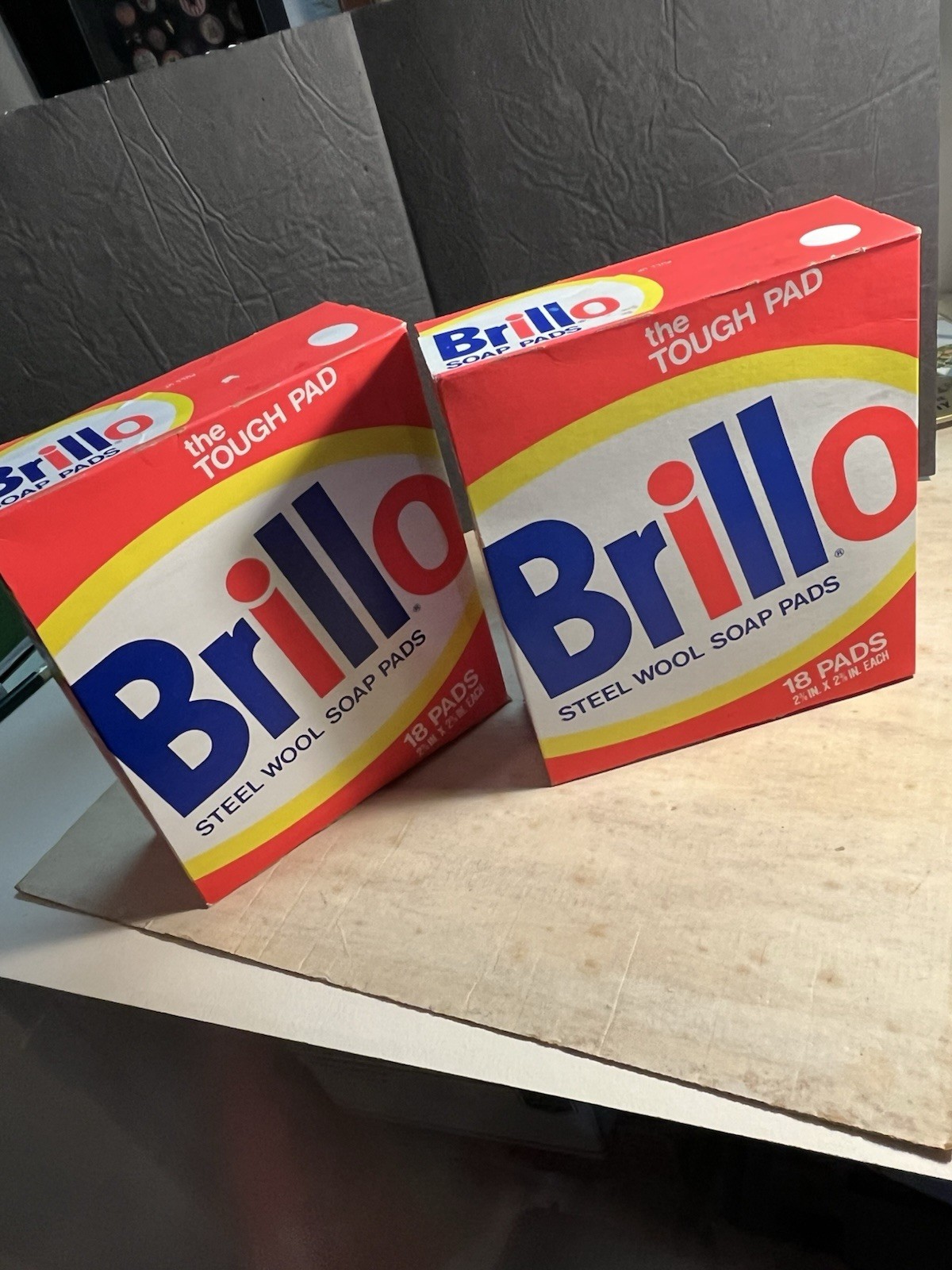 Vintage Brillo Steel Wool NOS Lot Of 2 Boxes Warhol Pop Art Great Ad Graphics