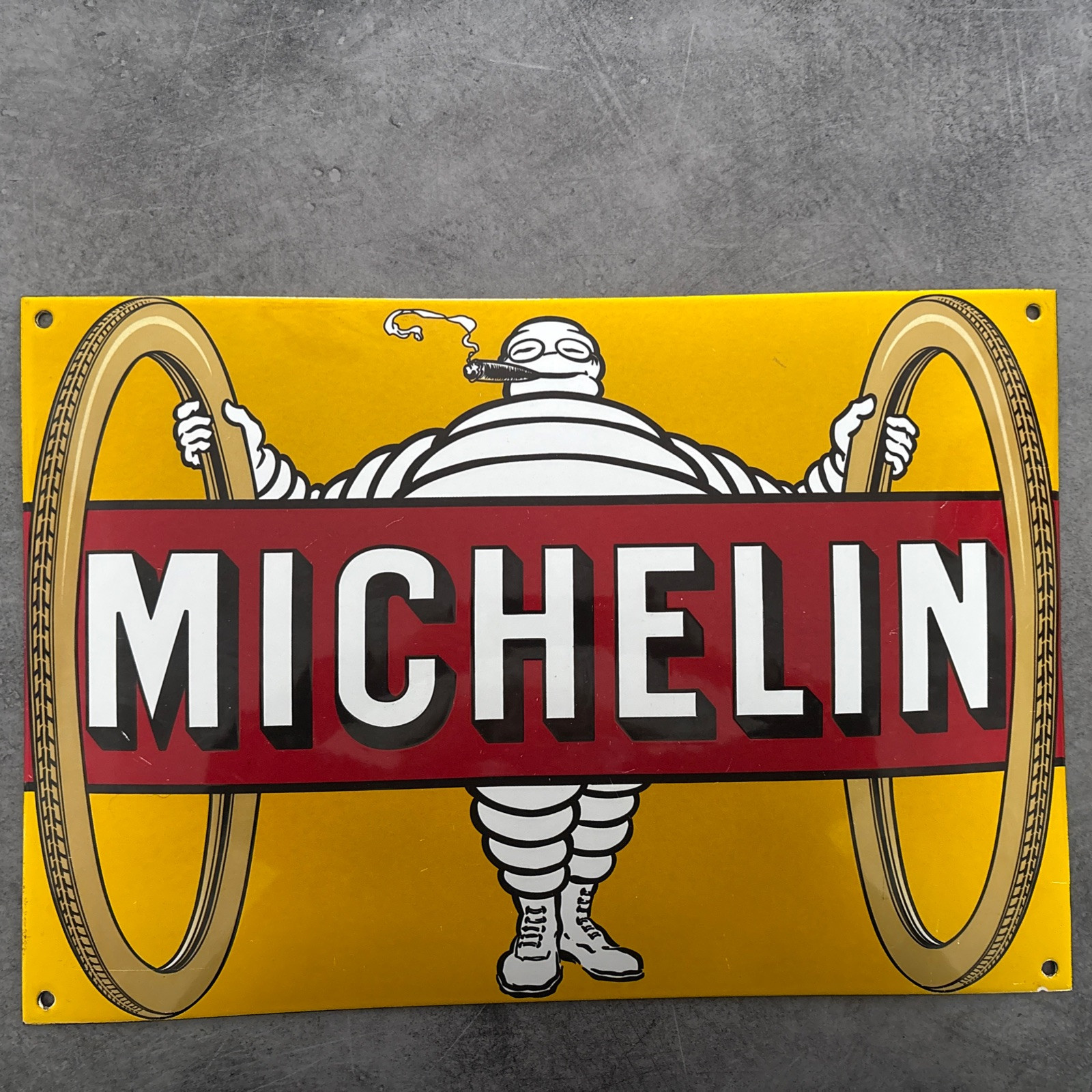 MICHELIN ENAMEL PLATE YEARS 2012 LICENSED EMAIL REPLICA