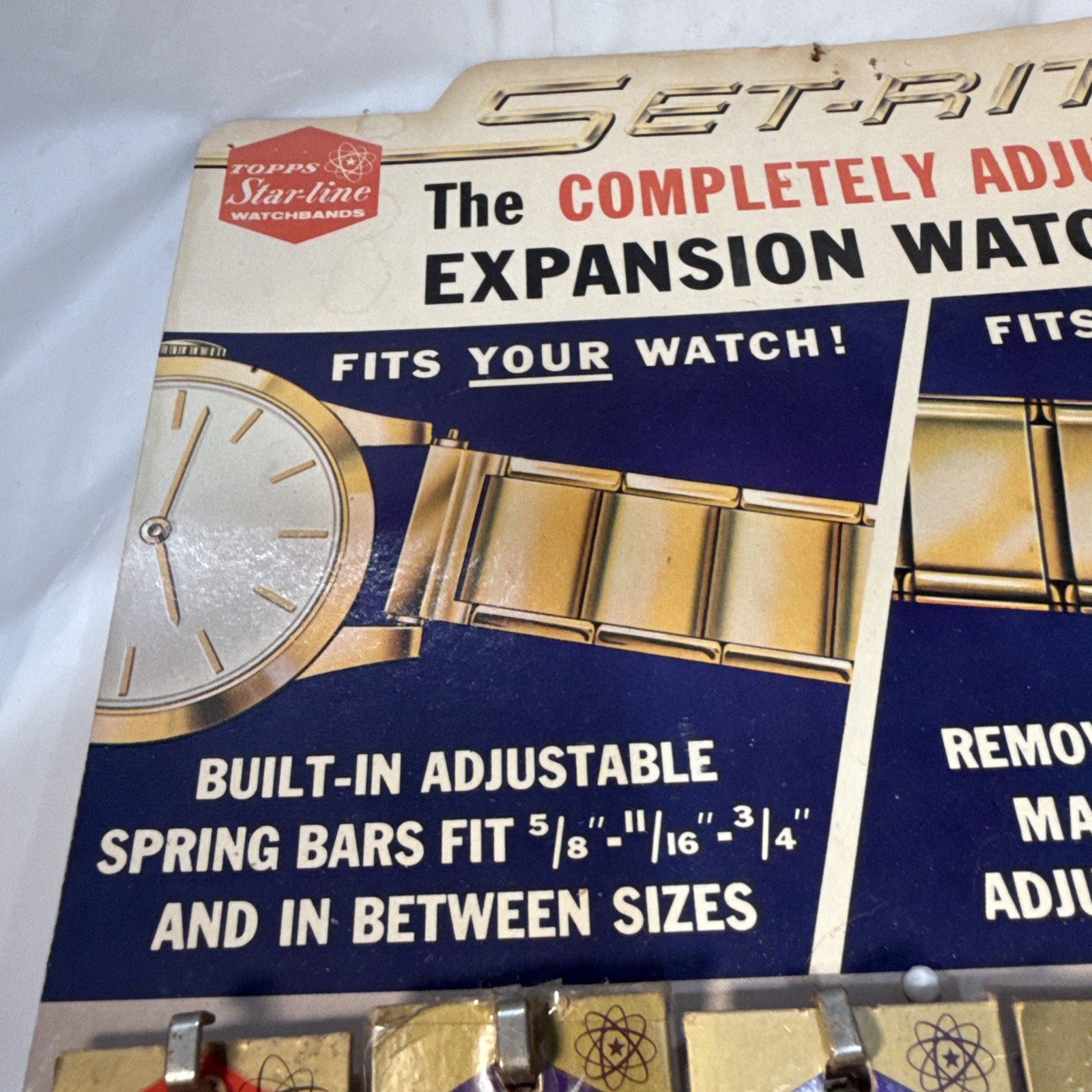 Vtg Topps Star-line Expansion Watchbands Adjustable Original Store Display