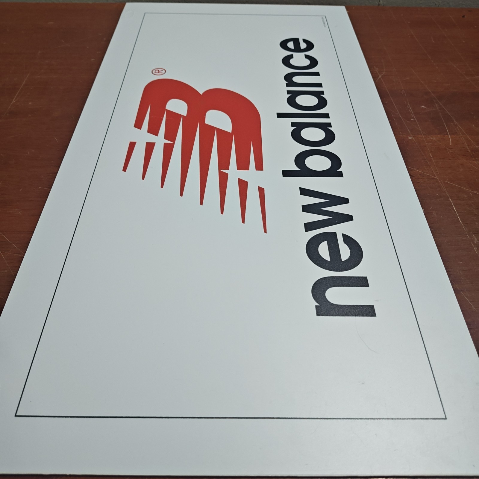 NEW BALANCE Shoe Store Retail Wall Hanging Sign Display White 20X10