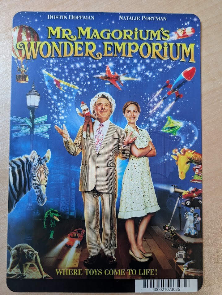 Mr. Magorium’s Wonder Emporium BLOCKBUSTER DVD BACKER CARD ONLY 5.5″X8″