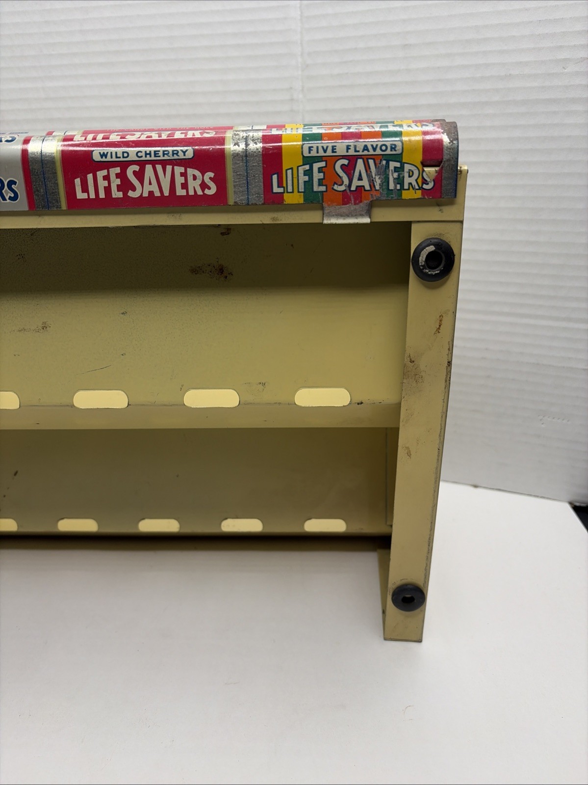 Vintage Life Savers Candy Sign Store Display Rack 1930’s Country Store Flavors