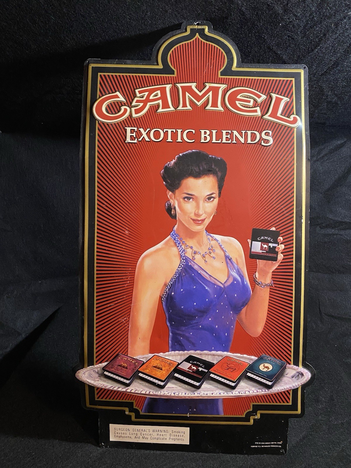 Camel Exotic Blends Store Display Advertising Sign Red Black Gold Purple