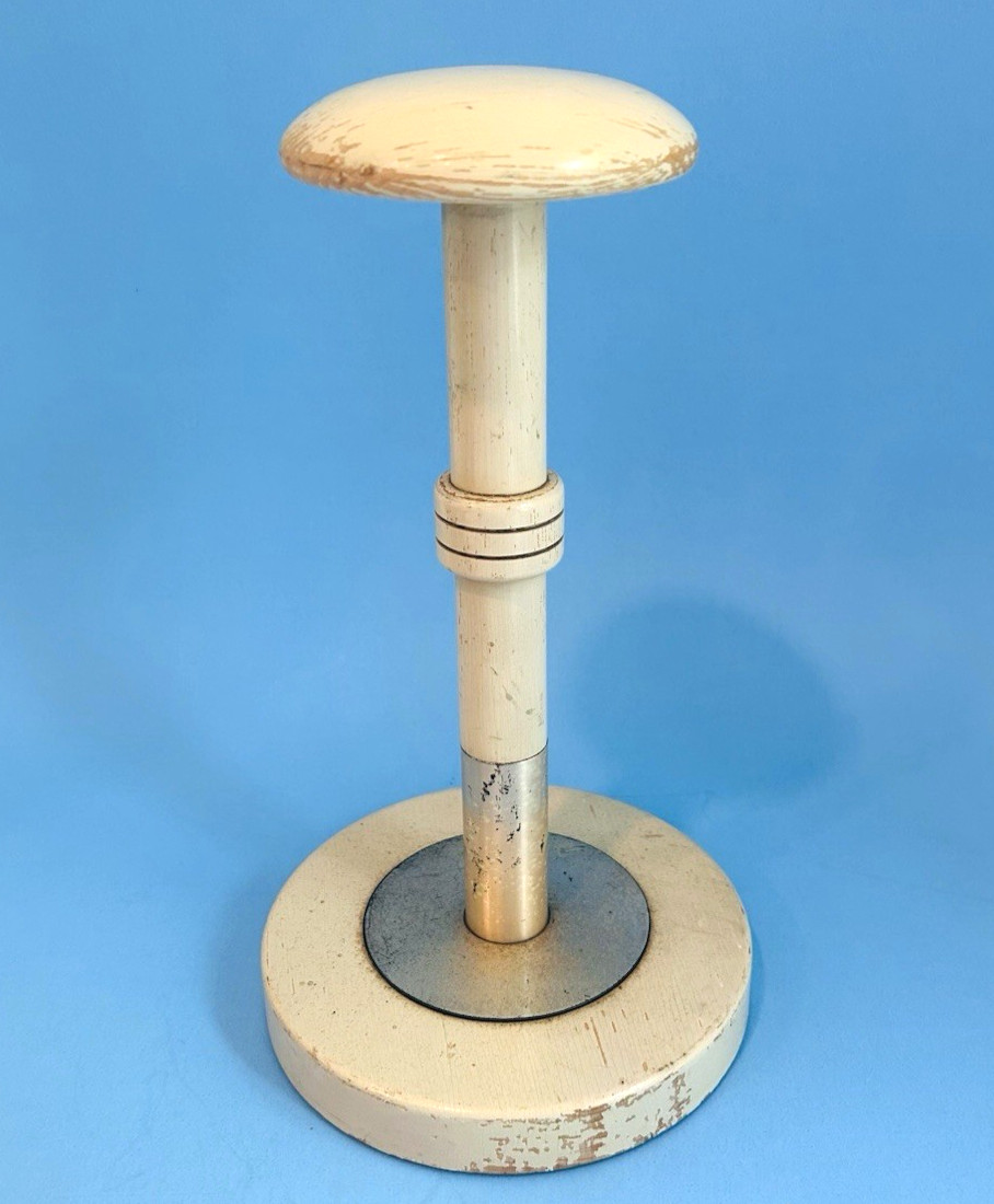Vintage Wooden Hat Stand Table Top Display General Store Farmhouse