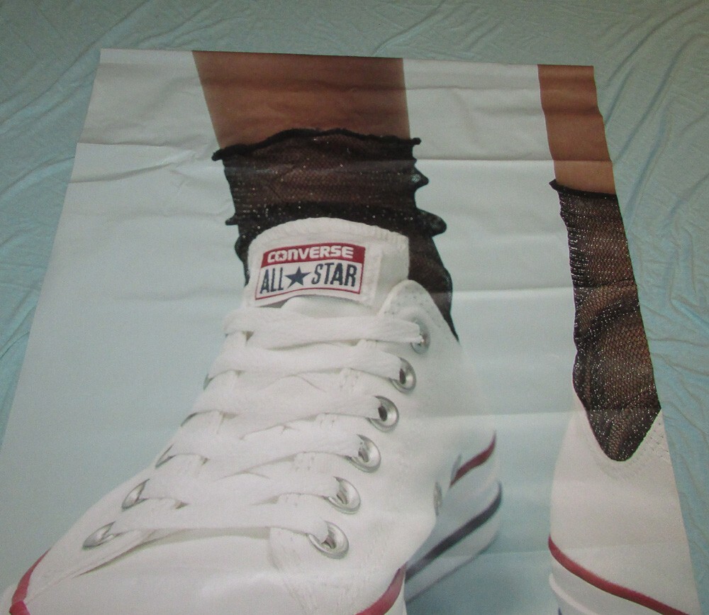 Converse All Star White Shoes Store Display Vinyl Poster Banner Promo 2 Sided