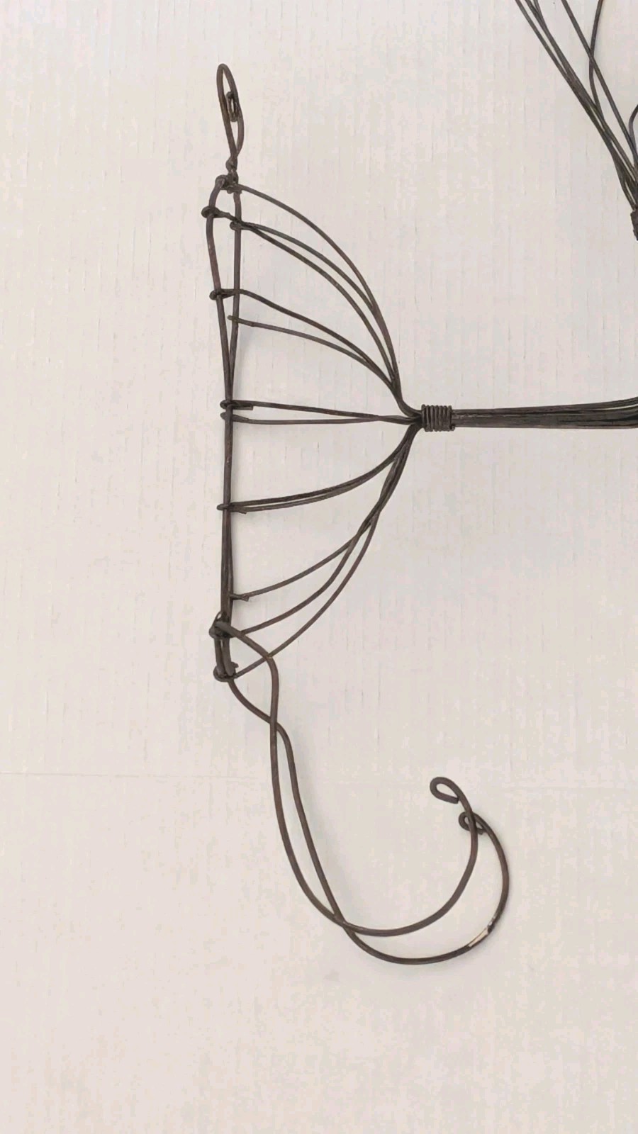Vintage Antique Wire Hat Wig Stand Wall Holder rack Store display Original