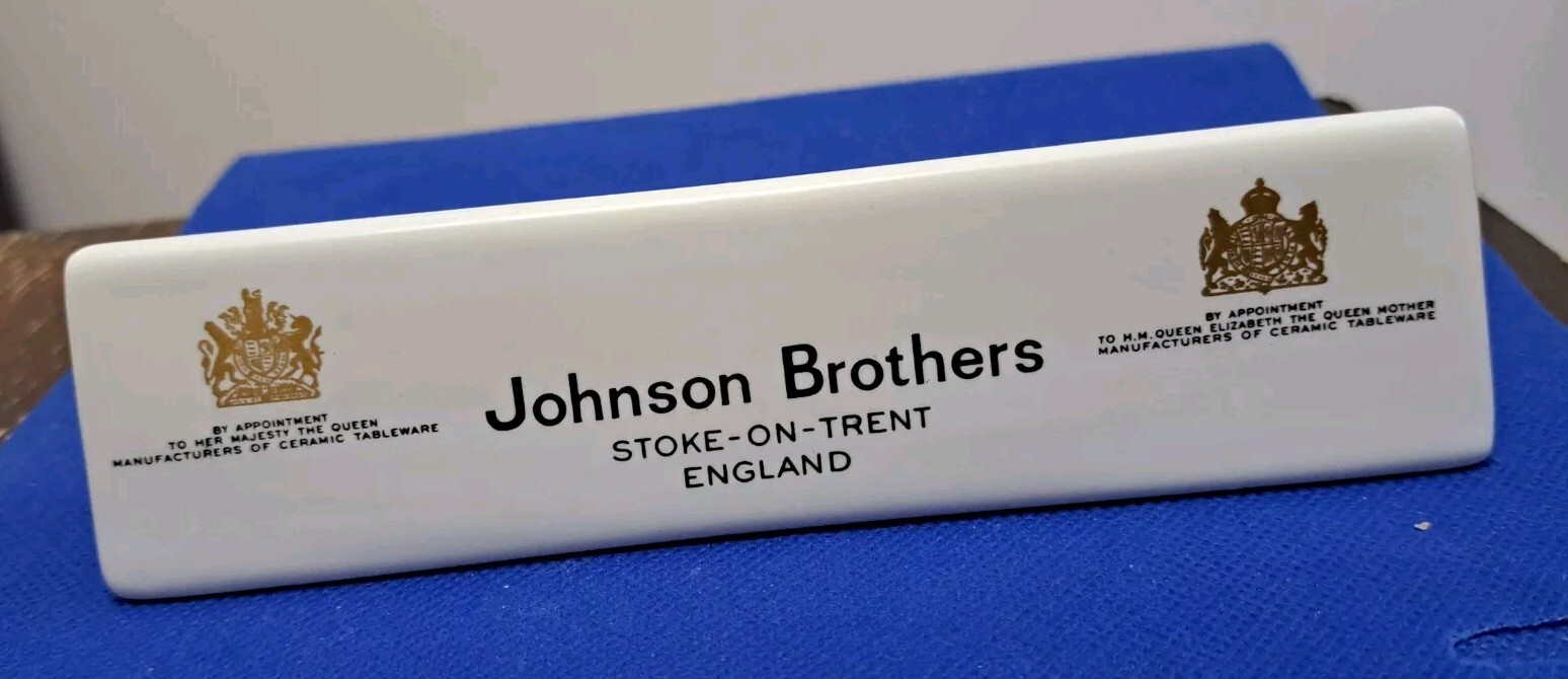 Johnson Brothers China Store Display Advertising Dealer Plaque