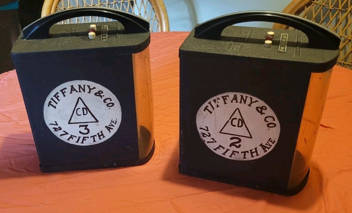Tiffany & Co 2 Very Rsre Portable Lights Display Prop Lighting 1950’s