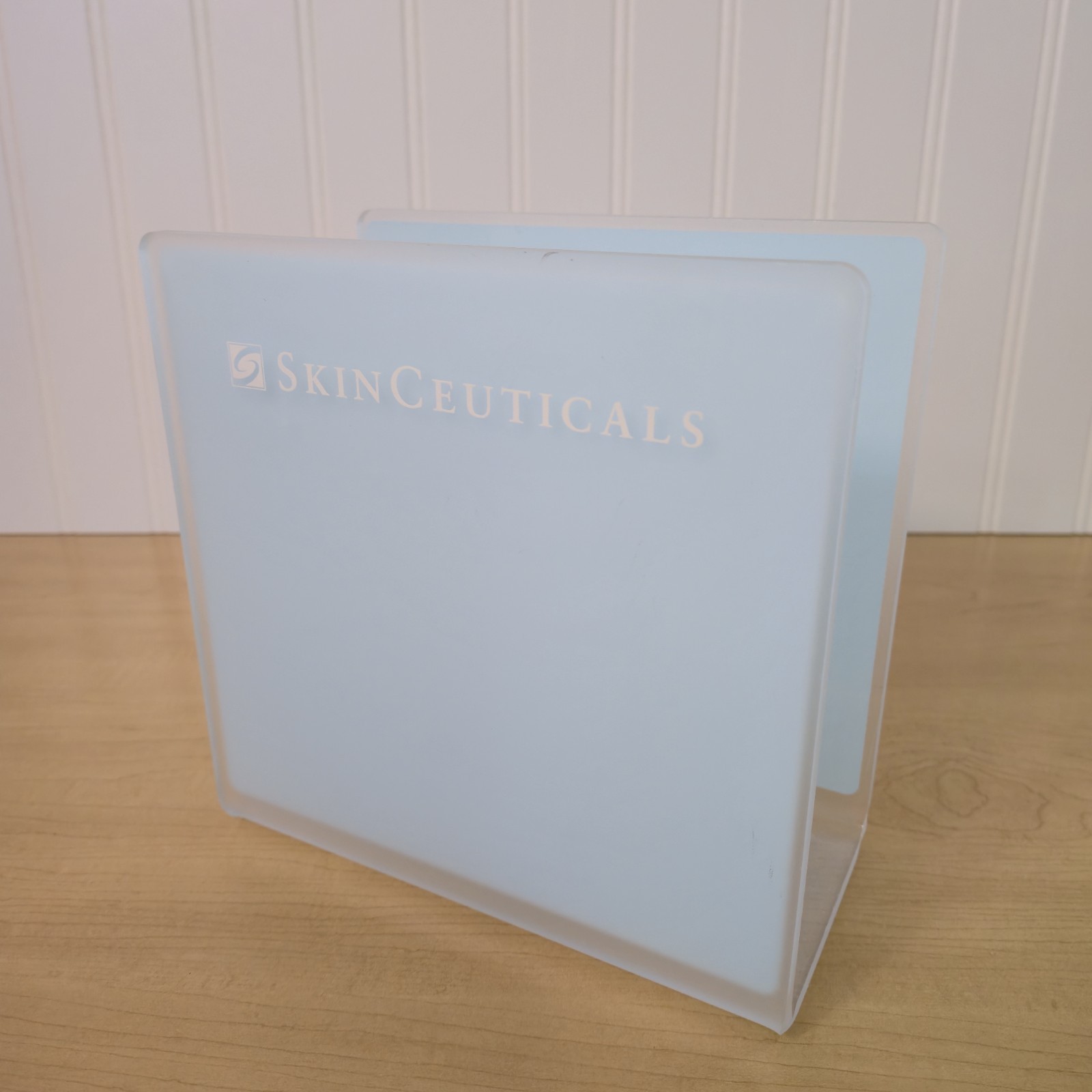 Skin Ceuticals Acrylic Display Advertising Brochure Holder Curved