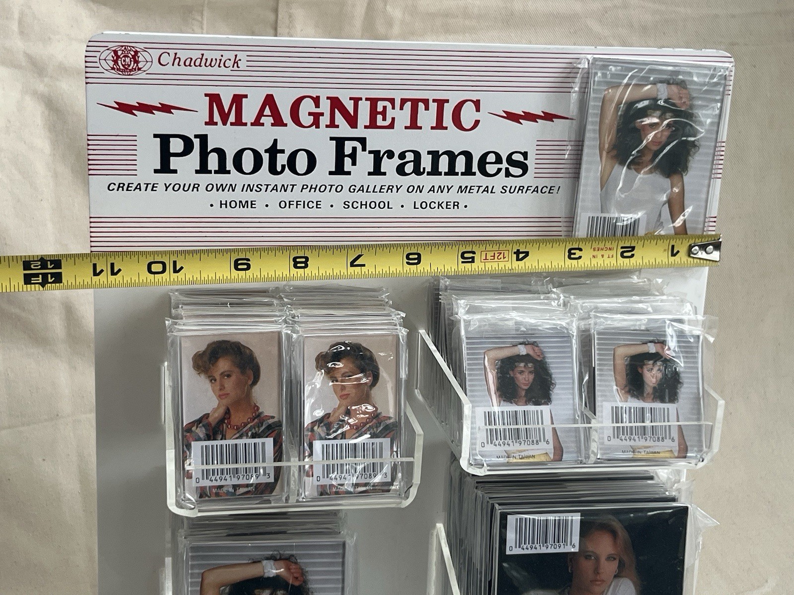 Vintage Store Display Rack Chadwick Magnetic Photo Frames Lot Countertop Sign