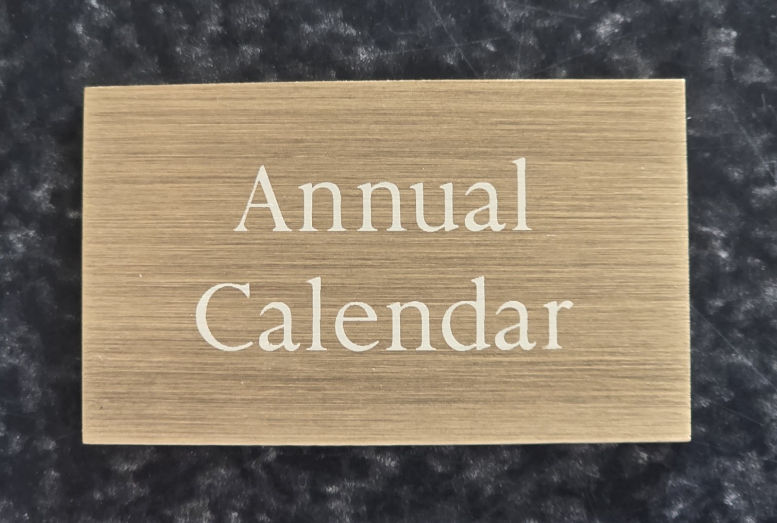 ORIGINAL PATEK PHILLIPE “ANNUAL CALENDAR” DEALER’S BRASS PLAQUE BRAND NEW