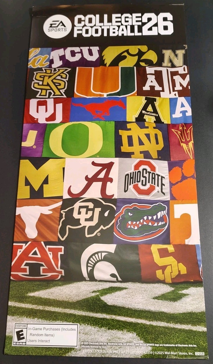 2025 – EA Sports College Football 26 – Store display advertisement – 24x 11x