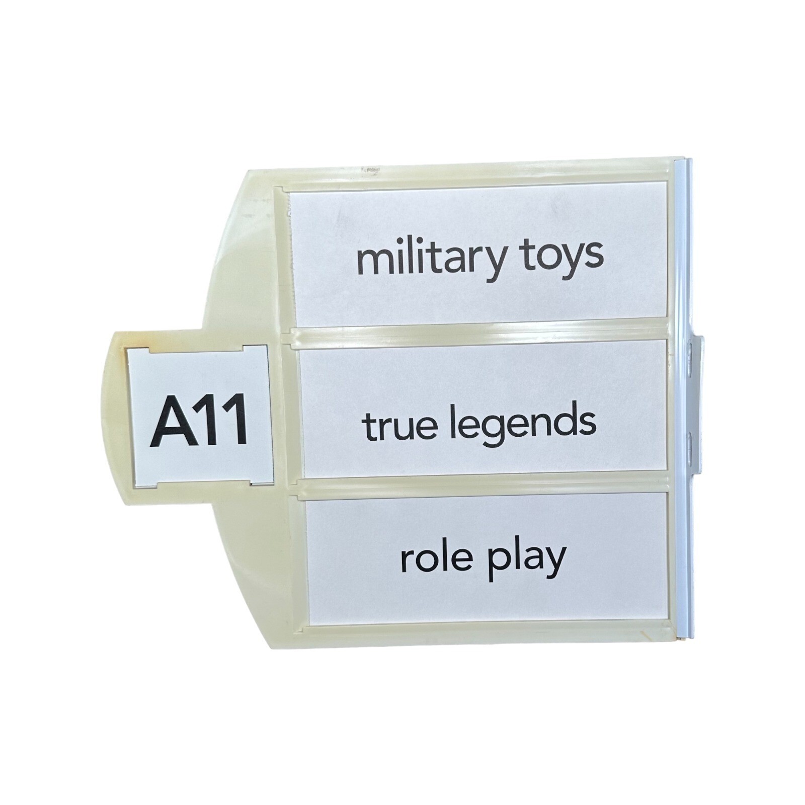 Toys R Us True Aisle Sign A11 True Heroes, Military Role Play, Military Toys