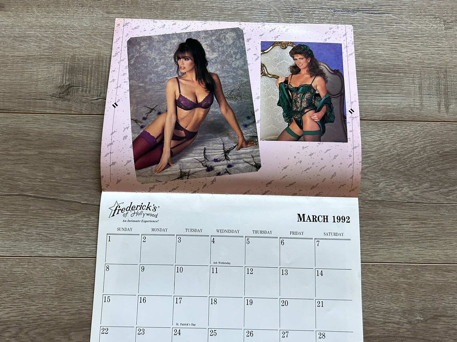 Vintage Fredericks Of Hollywood 1992 Sexy Lingerie Model Calendar