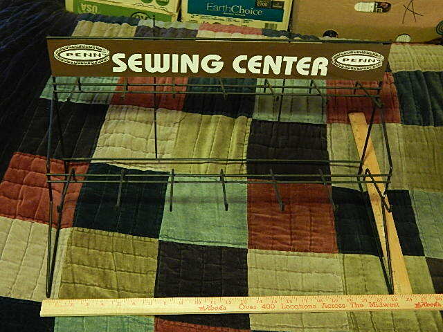 Penn Brand ~ Sewing Center ~ POS Metal Display Rack ~ Retail Crafts ~ Retro USA