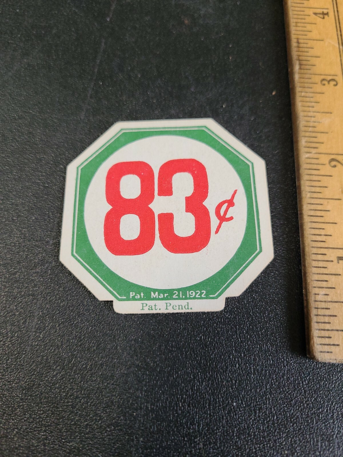 Vintage 1922 Country Store Shelf Price Tag 2×2 83c