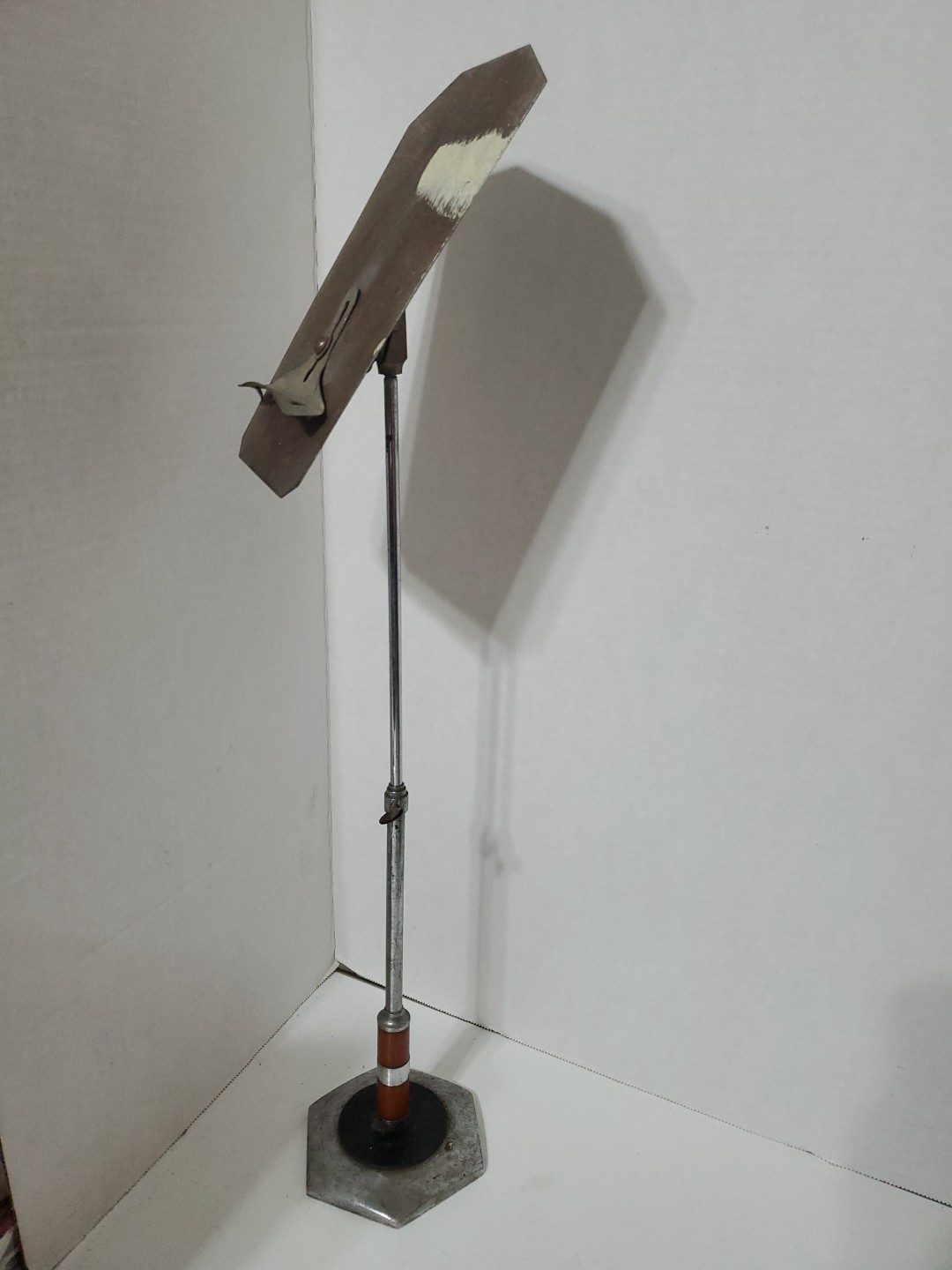Antique Art Deco LaBakelite Chrome Metal Lake Wales Fl Store Shoe Display 23″ #3