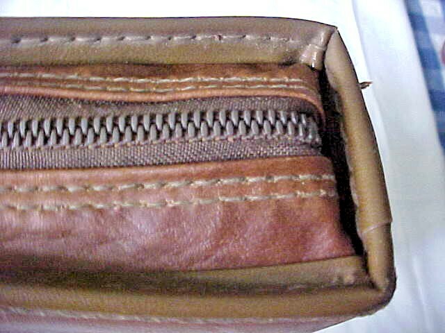 Vintage Salesman Sample Bag Handled Tote Case Zip Closure 25 Inserts Inside