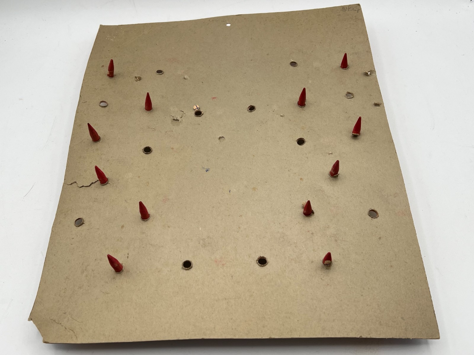 Vintage Plattner 1940’s Spinning Whistle Store Display Card w/ 12 Spinning Tops