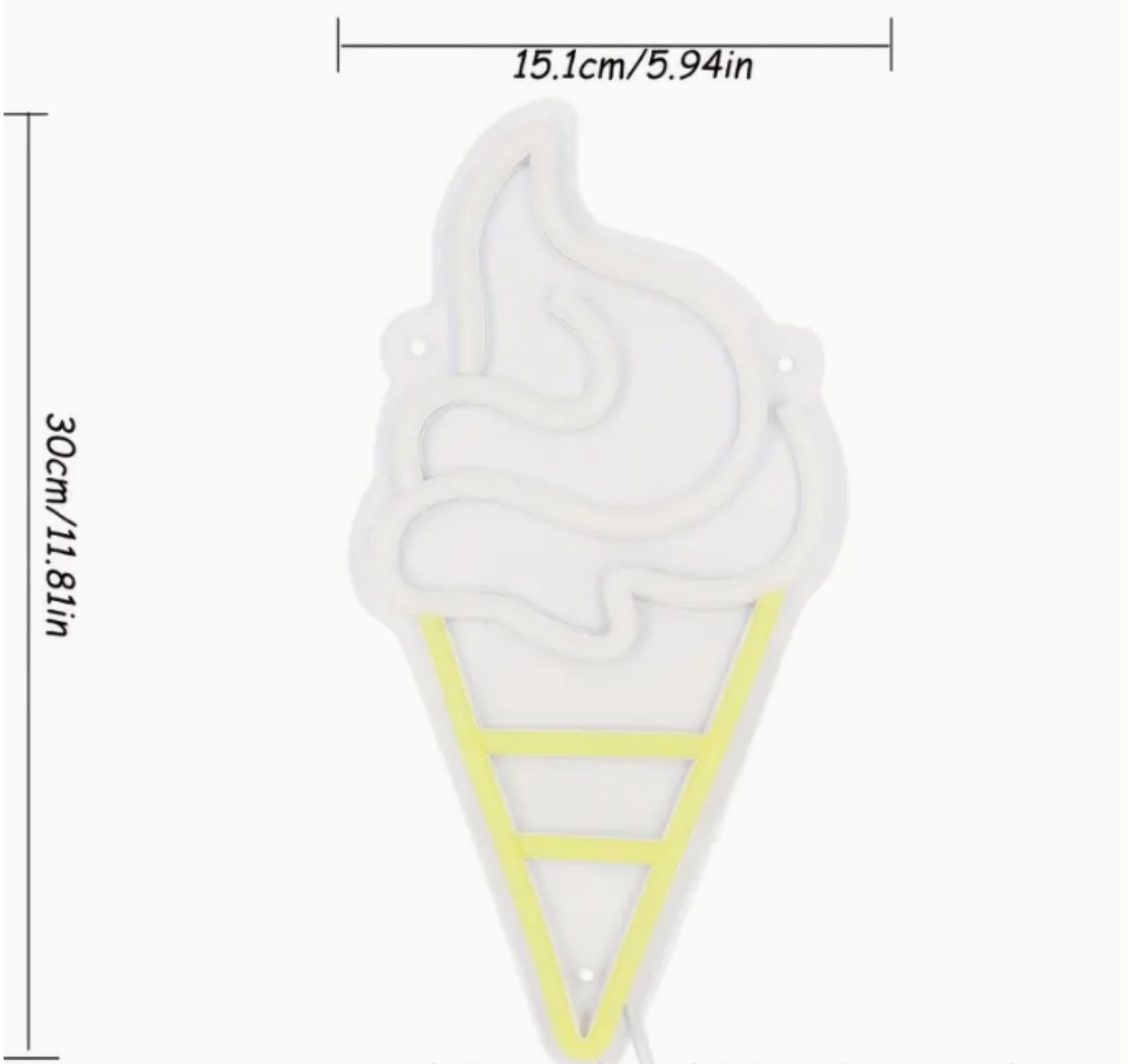 LED light sign neon ice cream cone for bar ice cream led sign