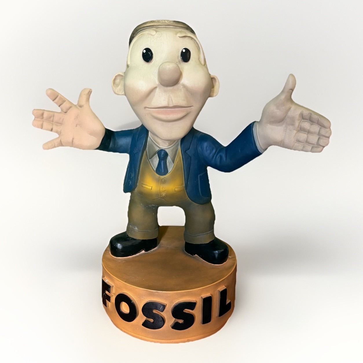 Vintage Fossil Watch Fred Store Display Figure – 13” Advertising Statue