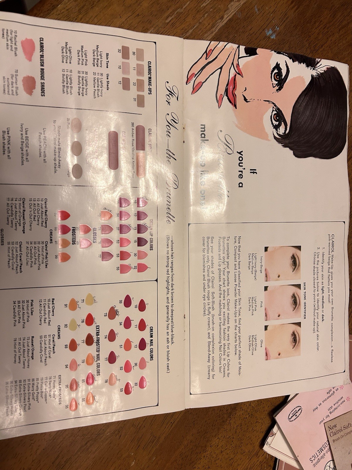 Vintage Advertising Clairol Cosmetics Display Cabinet 20.5” With Color Charts
