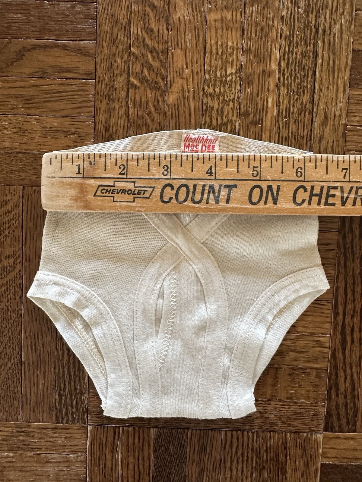WWII Era 1940s Healthknit Mac Dee Boys Cotton Briefs Crossed Gusset Size 24 VTG