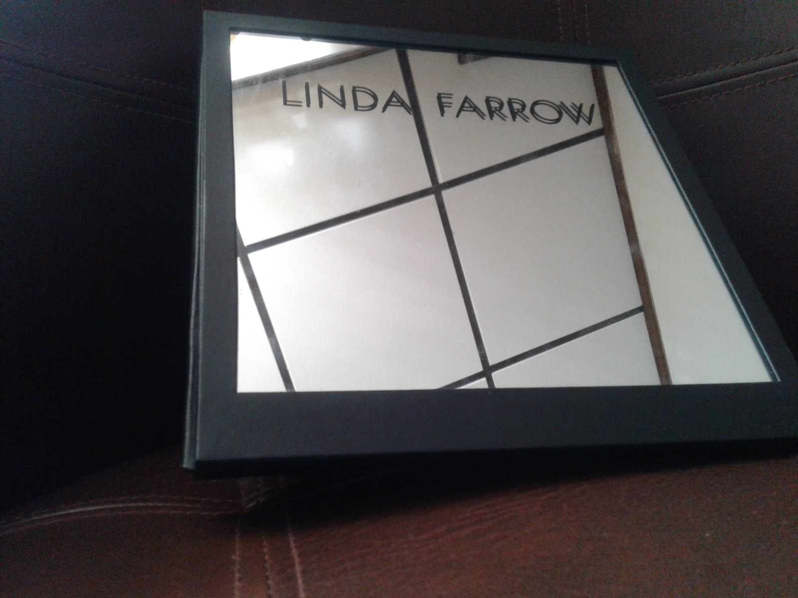 LINDA FARROW 3 IN 1 LOGO MIRROR IN BLACK COATING