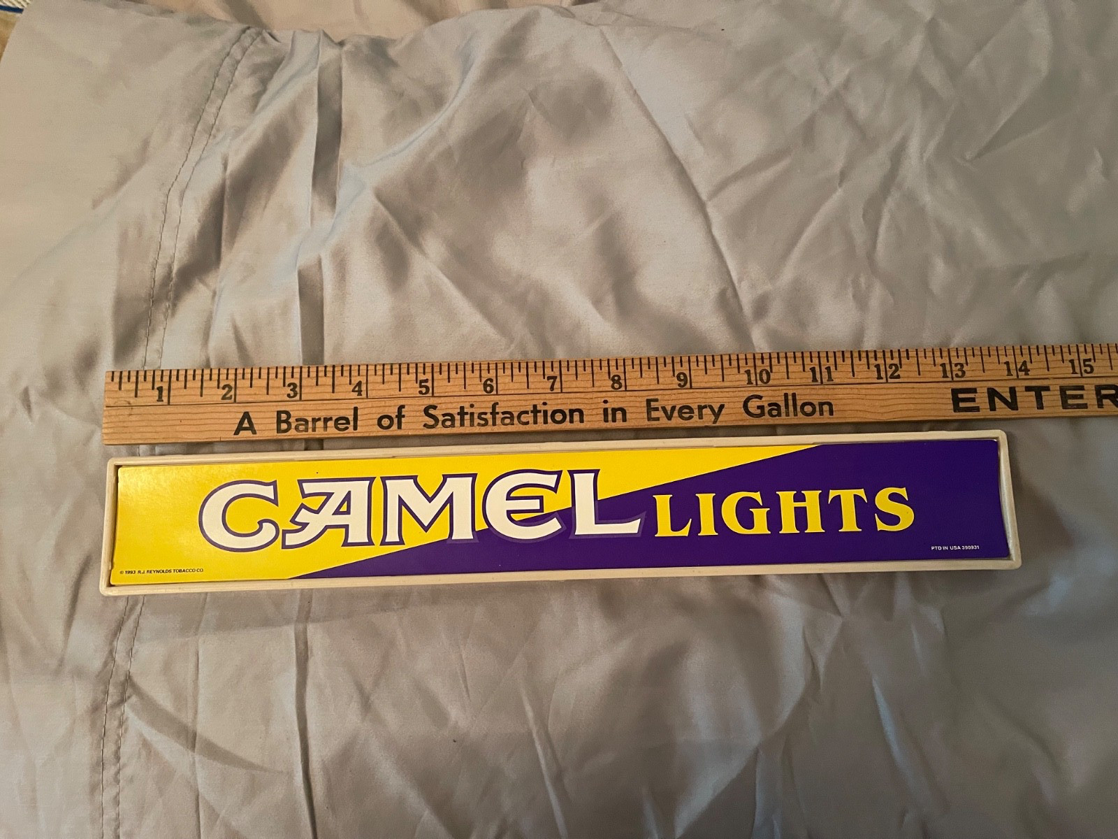 Vintage 93 Camel Lights Cigarette Advertisement Store Counter Grocery Separator