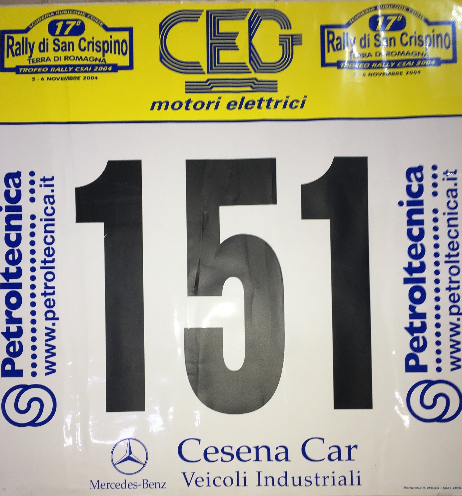 ENGINES-TROPHY CSAI 2004-RALLY SAN CRISPINO-ROMAGNA-ADVERTISING GLASS-MAGO