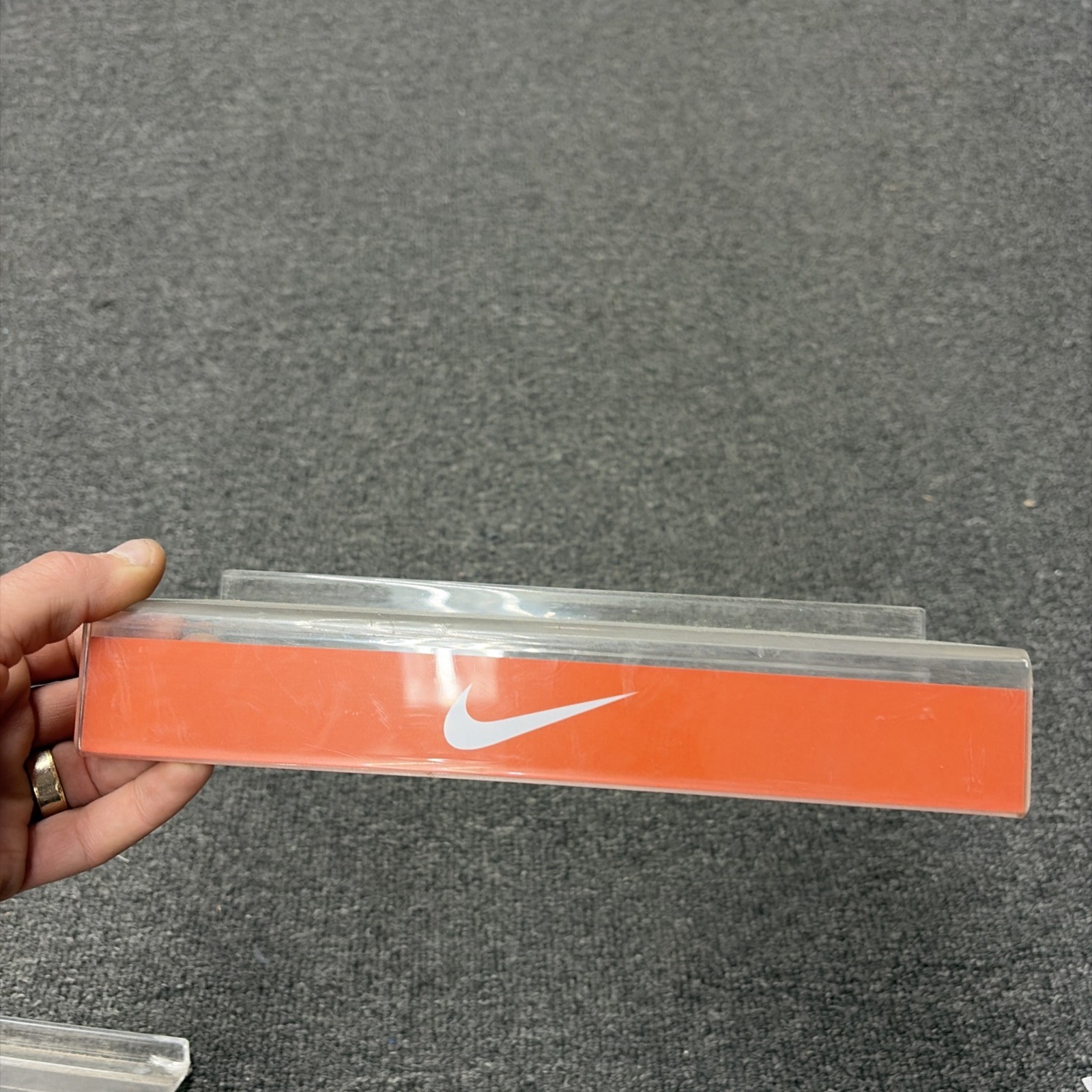 Nike Vintage Wall Shelf Lot Of 10 Early 90s Orange White Swoosh