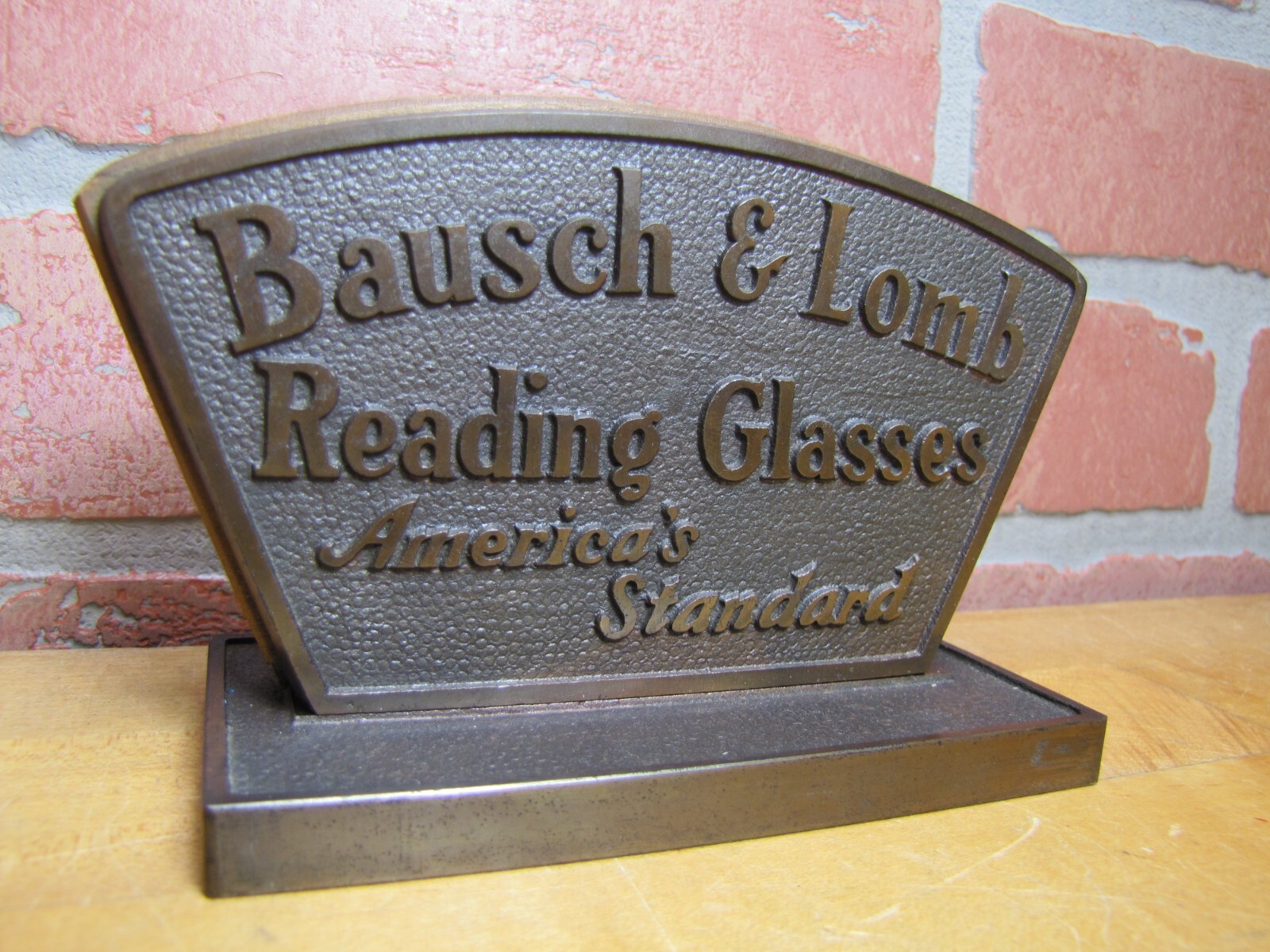 BAUSCH & LOMB READING GLASSES Original Old Eyeglass Store Display Sign Ad