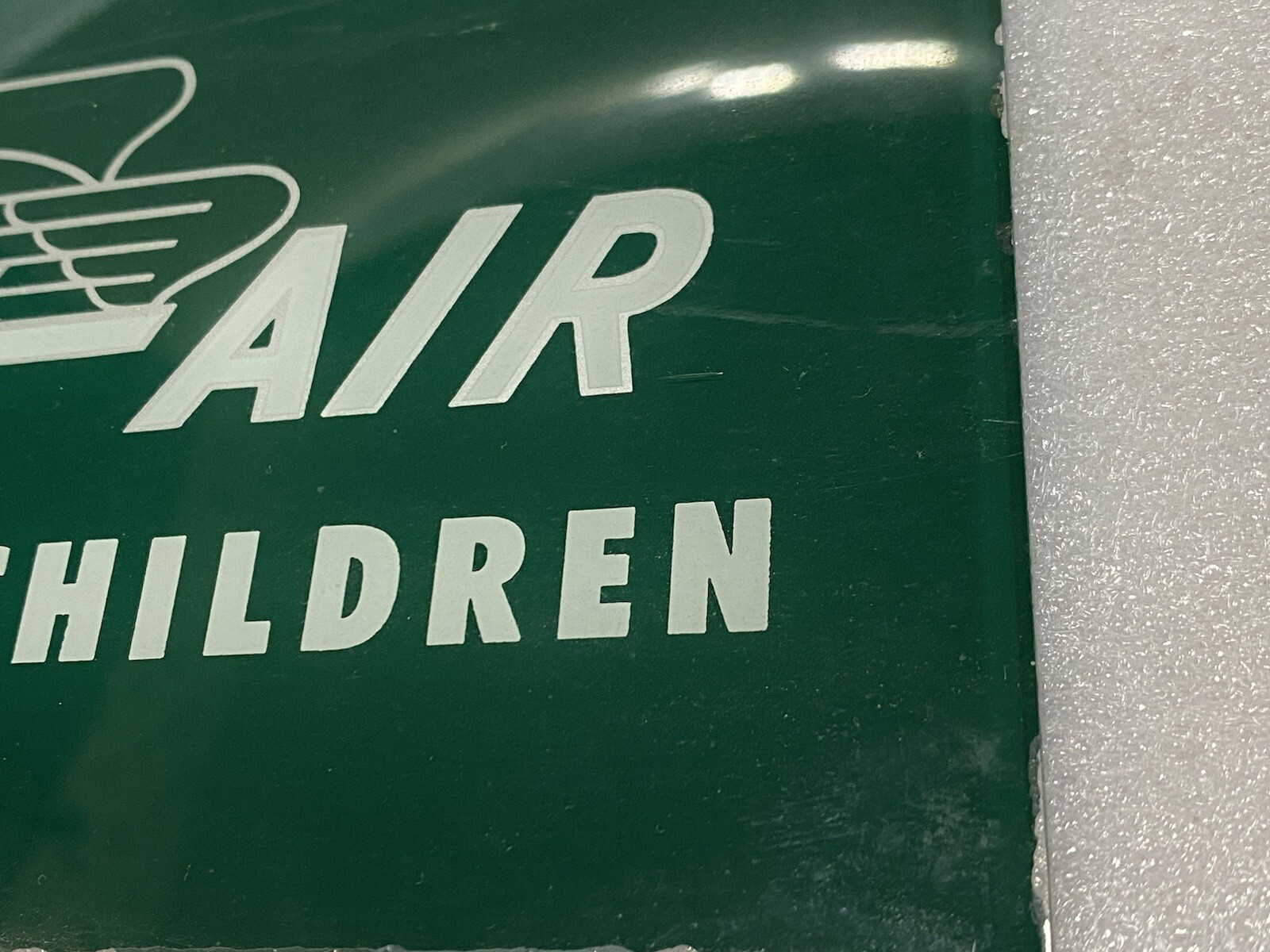 Vtg 1950’s Fleet Air Shoes For Children Glass Advertising Display Sign