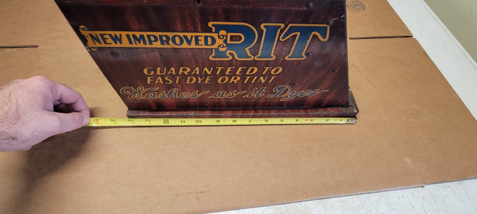 Vintage Tin Rit Dye General Country Store Advertising Display Cabinet