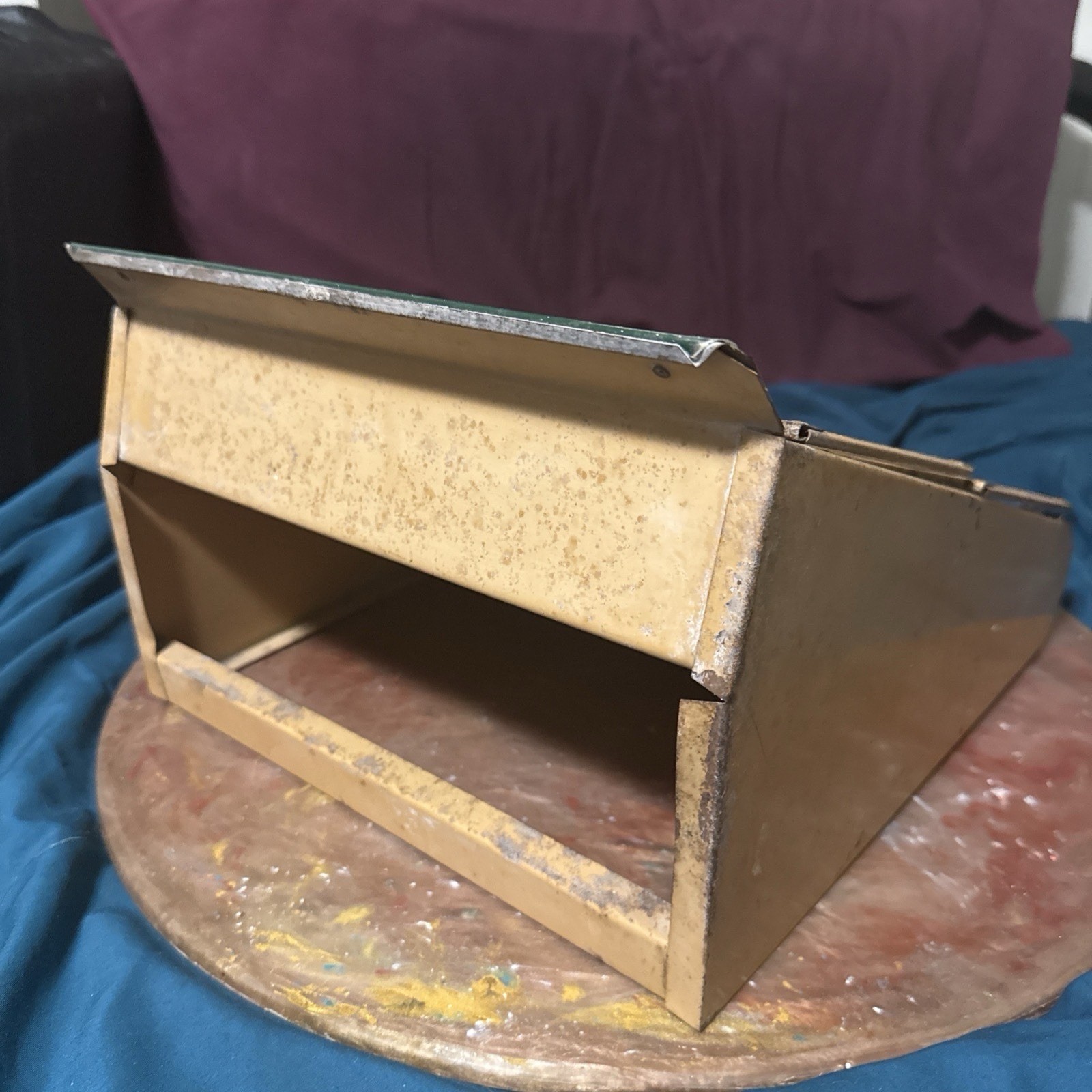 Antique BUNTE CANDY Store Display Advertising Tin/Glass GREAT CONDITION – RARE