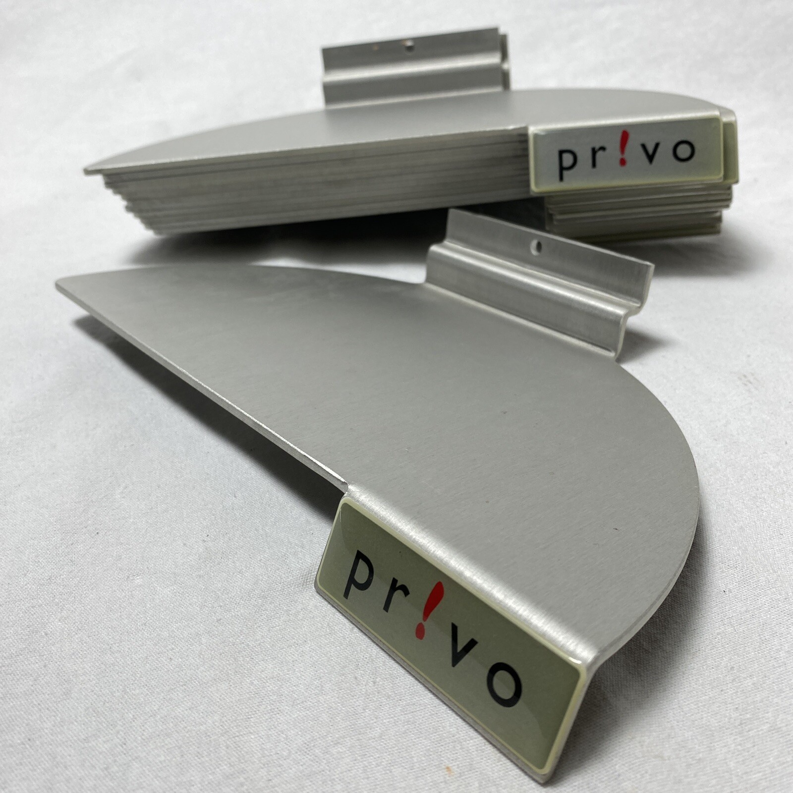 Lot Of 12 privo Shoe Wall ￼Slot Store Display Shelves 9.5”x 4.5” Aluminum Shelf