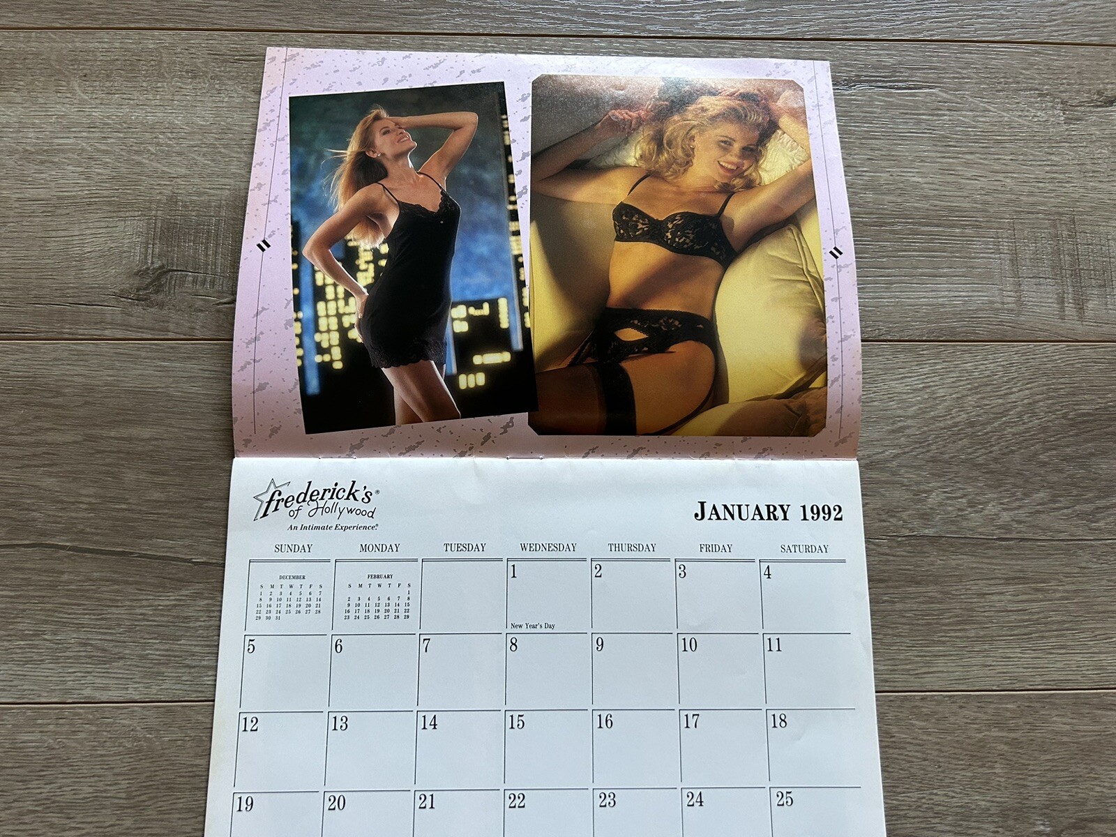 Vintage Fredericks Of Hollywood 1992 Sexy Lingerie Model Calendar