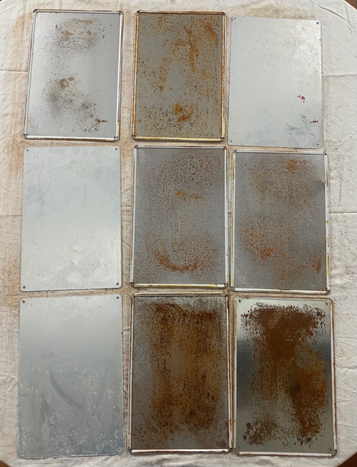 Metal plates No.9 plates, cm 20×30