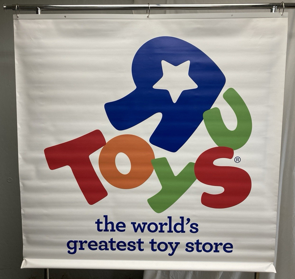 The Worlds Greatest Toy Store Toys R Us Vinyl Banner Store Display 4ftX4ft