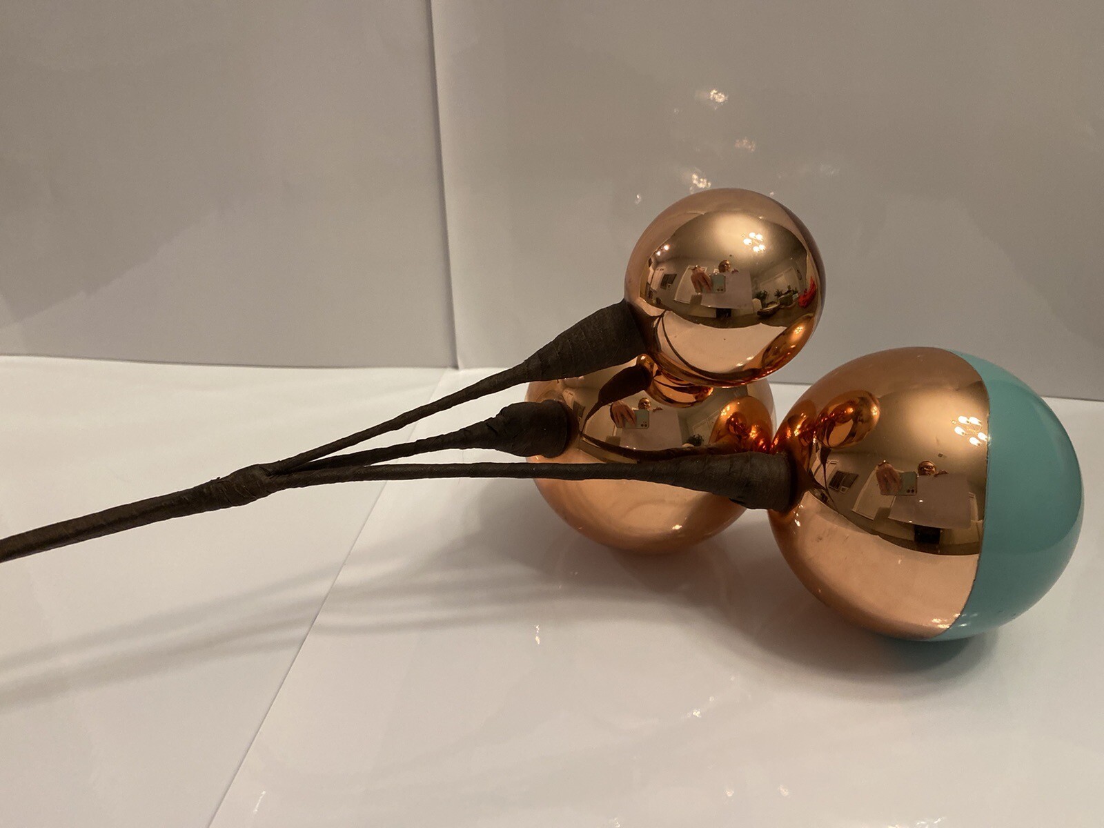Tiffany&Co Blue and Rose Gold Store Display Ornaments RARE