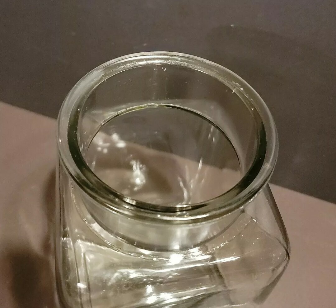 Antique Franklin Caro Co Apothecary Store Candy Jar Heavy Glass Pepsin Soda Pop