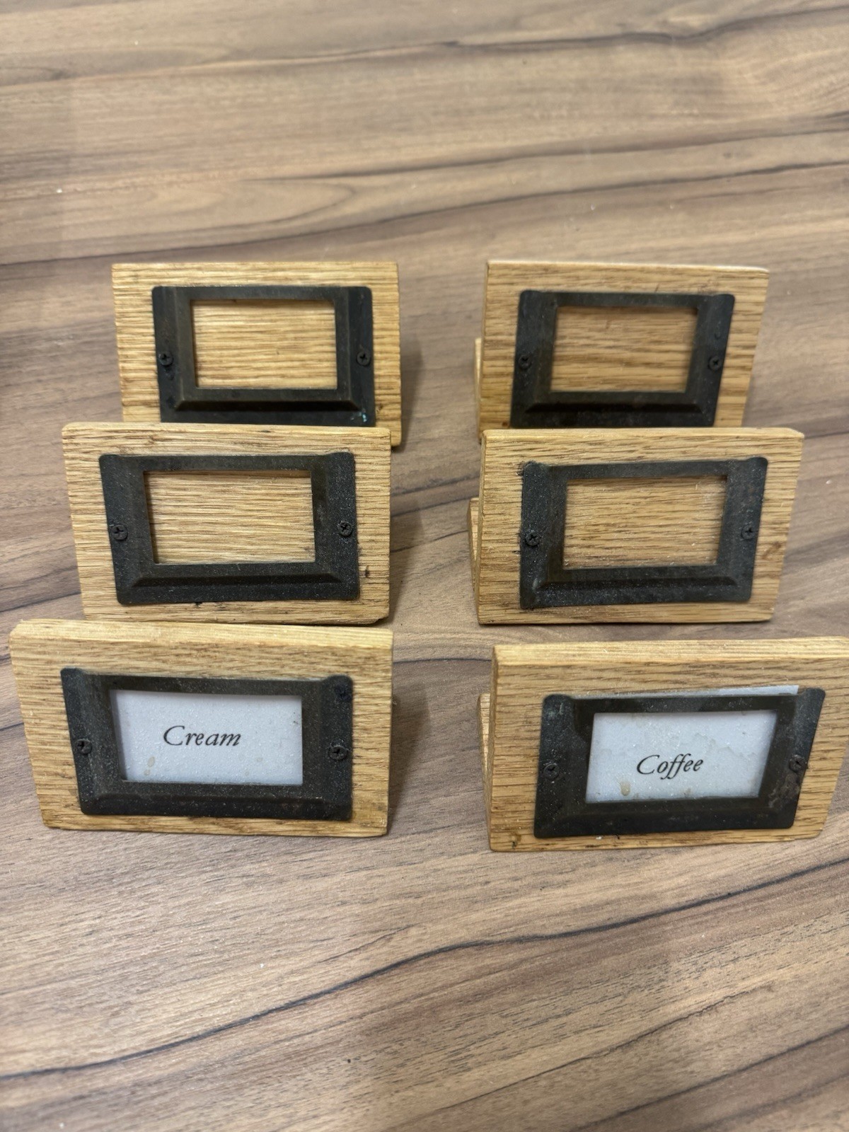 Handmade Wooden Display Stands | Price Display | Wood And Metal