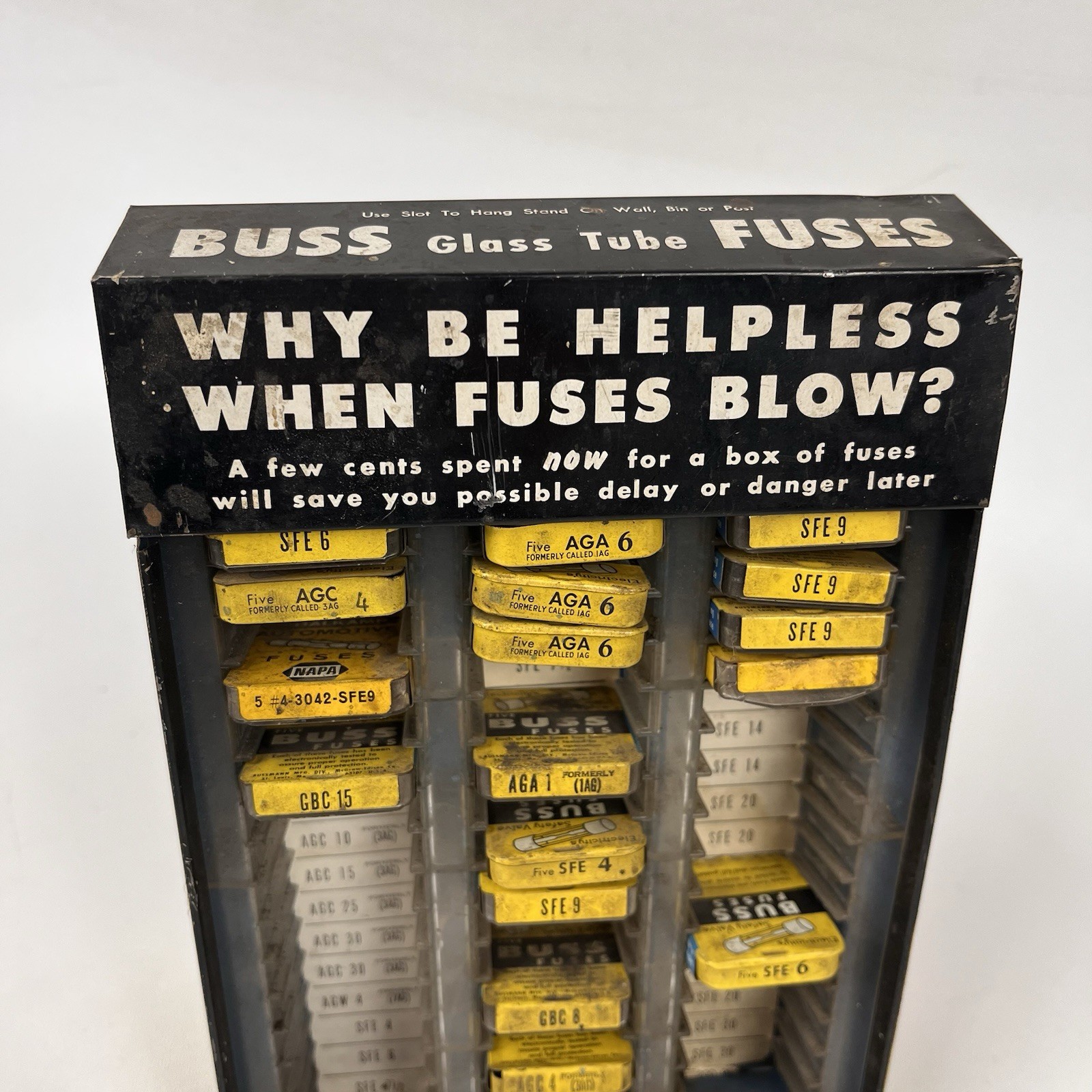 Vintage Automotive Buss Fuse Counter Display Car Truck Parts Store USA