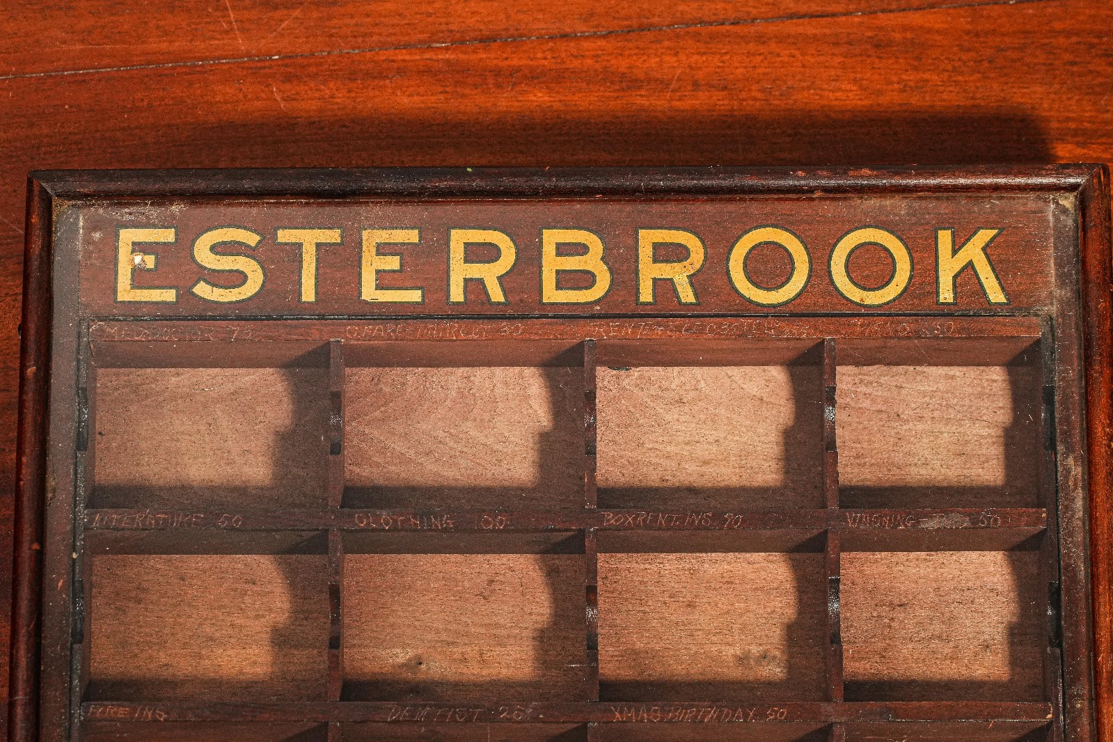 Esterbook Radio Fountain Pen Antique Advertising Writing Retail Display Case