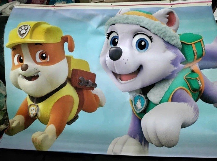 Set Of Toys R Us Nickelodeon Vinyl Banners Paw Patrol Shimmer And Shine