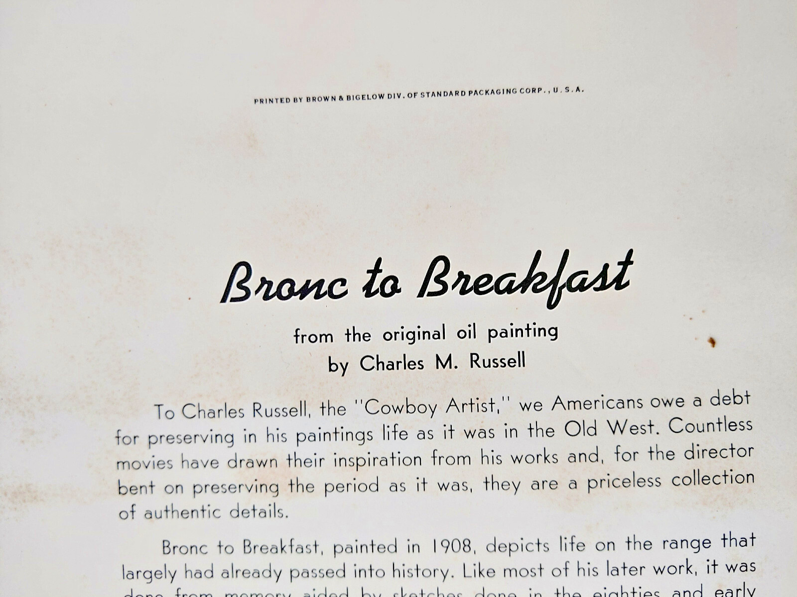 Bronc to Breakfast: 1970-1971 Gun Store Display Calendar Omark Ind. CCI Primers
