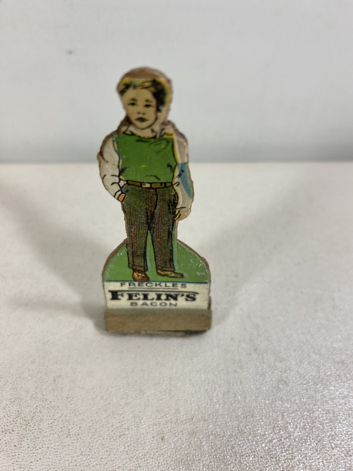 3″ Little Rascal’s Freckles Cardboard Figure Stand Bacon Ham/Meats Advertising